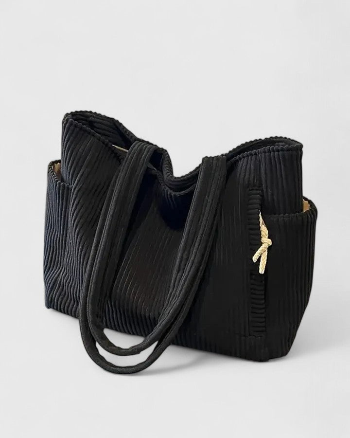 Luna Damen Handtasche Im Rippstil Mit Strukturierter Eleganz