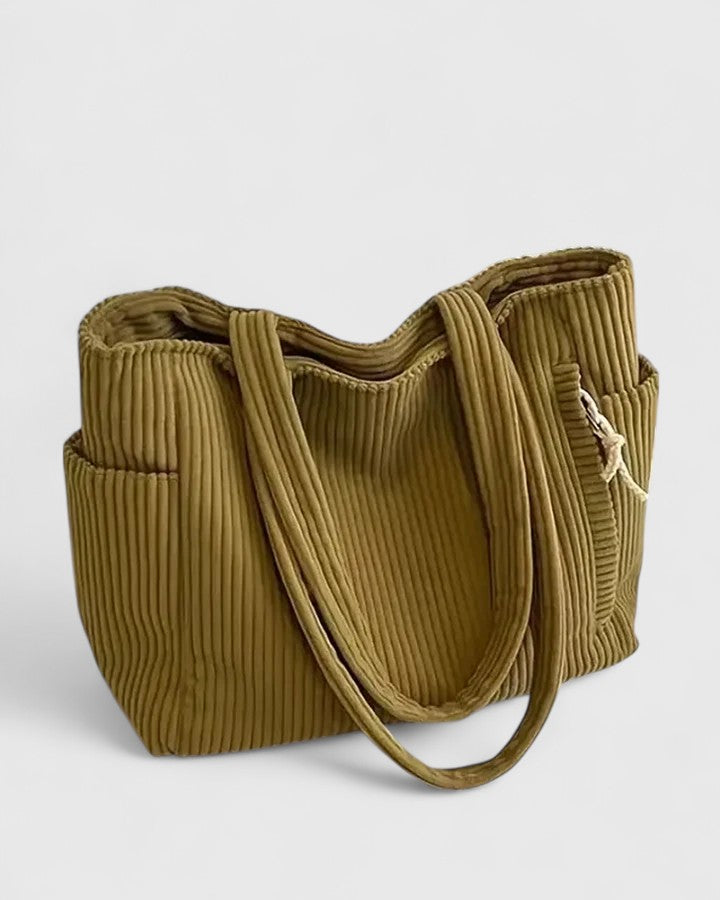 Luna Damen Handtasche Im Rippstil Mit Strukturierter Eleganz