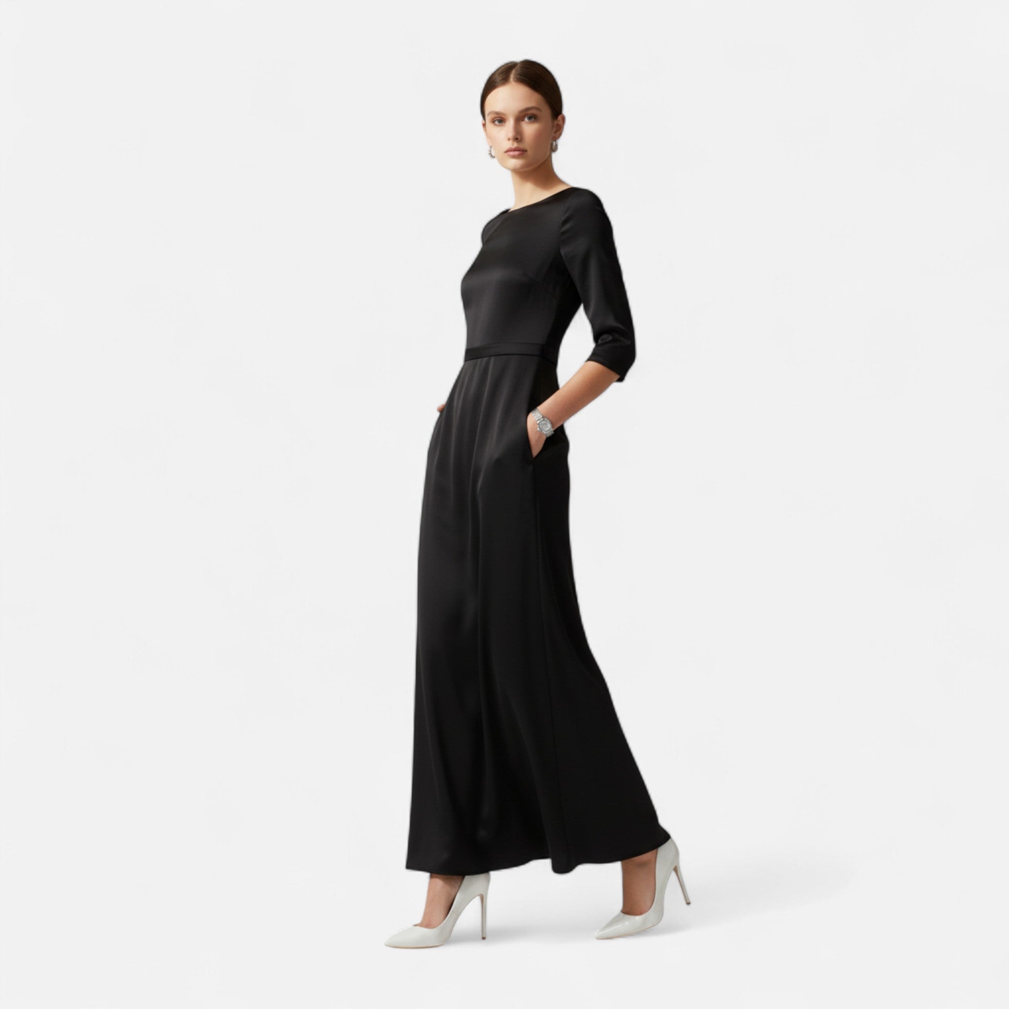 Damen Stiletto-Absätze Spitz Zulaufende Lack-Pumps Zum Hineinschlüpfen