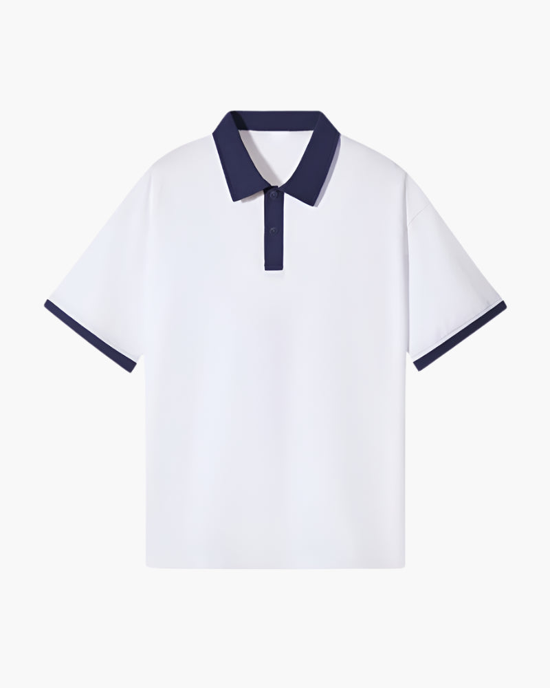Herren Poloshirt Mit Entspannter Passform Und Kontrastkragen Kurzarm