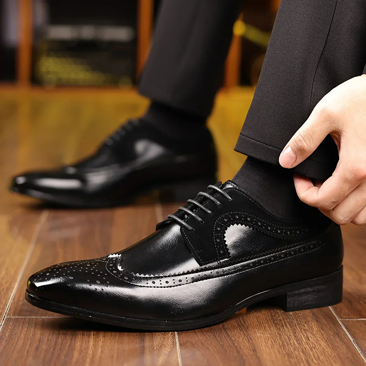 Herren Klassische Anzugschuhe Mit Elegantem Design Für Den Alltag