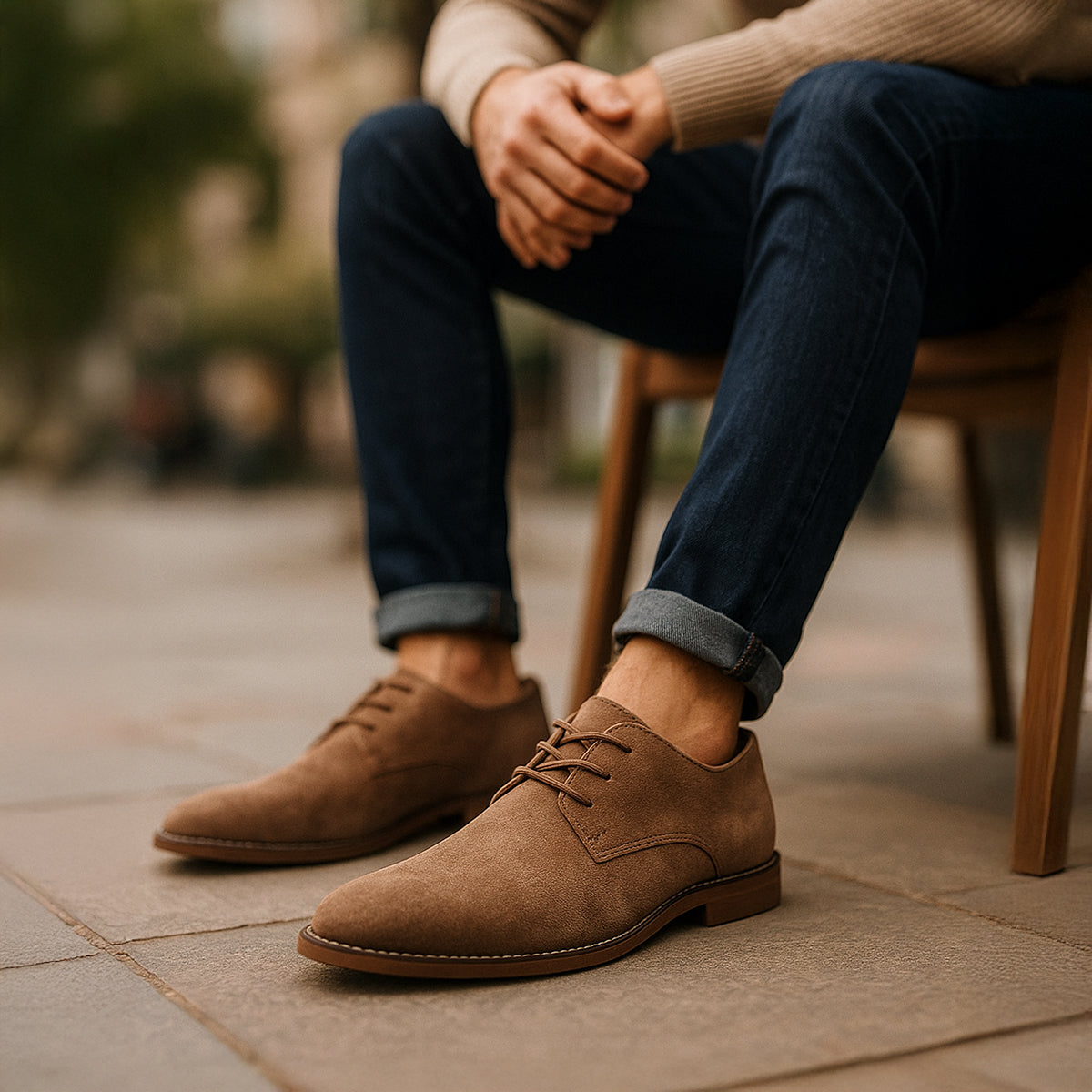 Herren Elegante Schnürschuhe Aus Wildleder – Zeitloses Design Für Hochzeiten