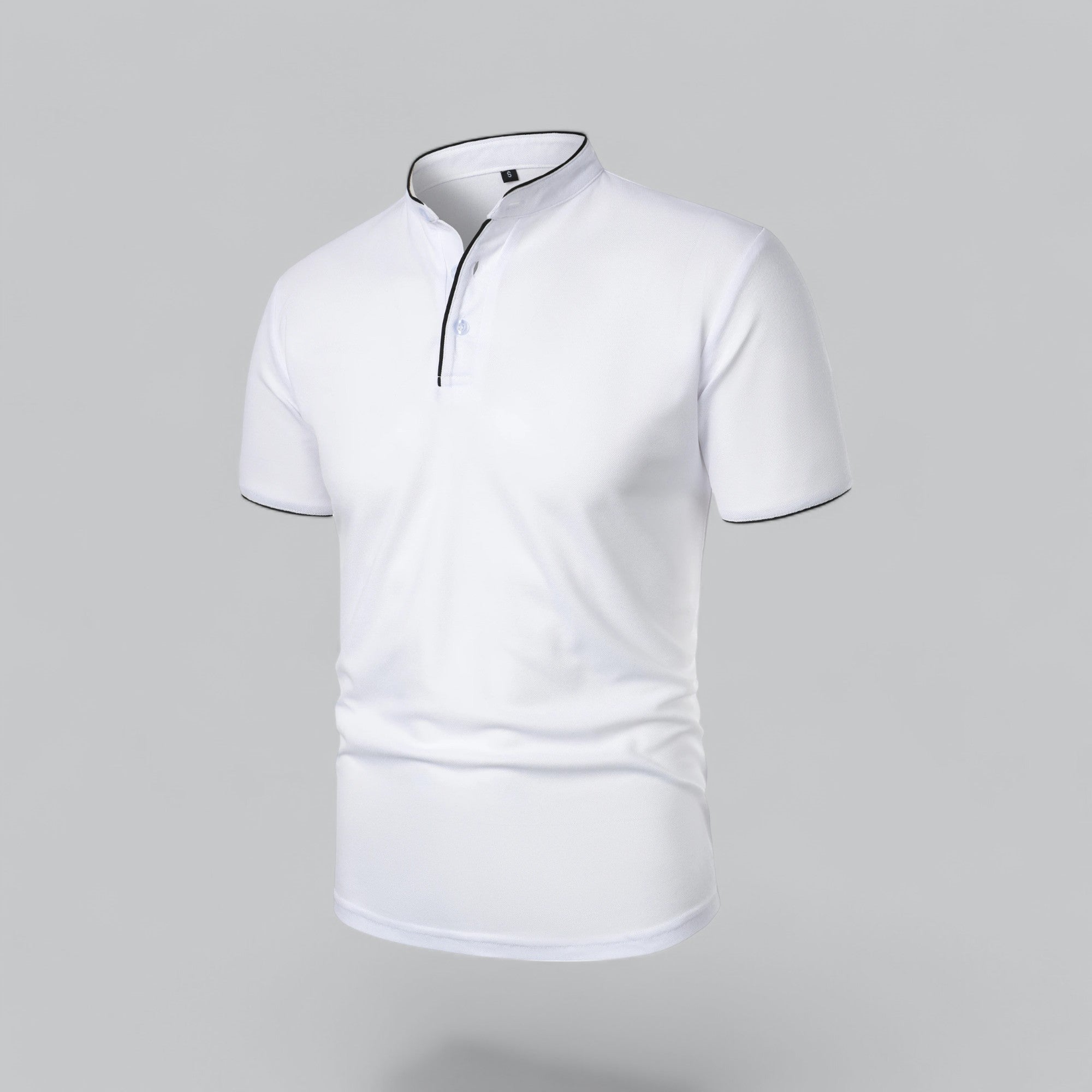 Herren Poloshirt Ohne Kragen Zeitloses Essential Im Old Money Stil