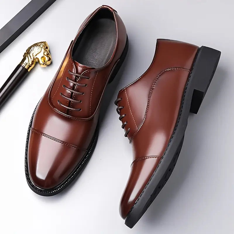 Herren Glänzende Oxfords Klassische Schnürschuhe Für Das Büro