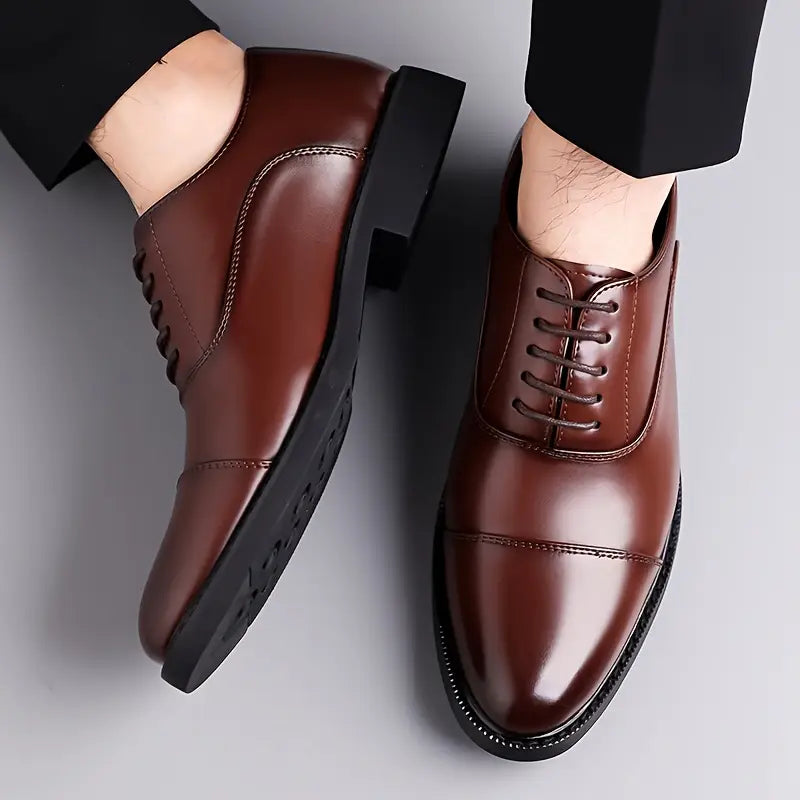 Herren Glänzende Oxfords Klassische Schnürschuhe Für Das Büro