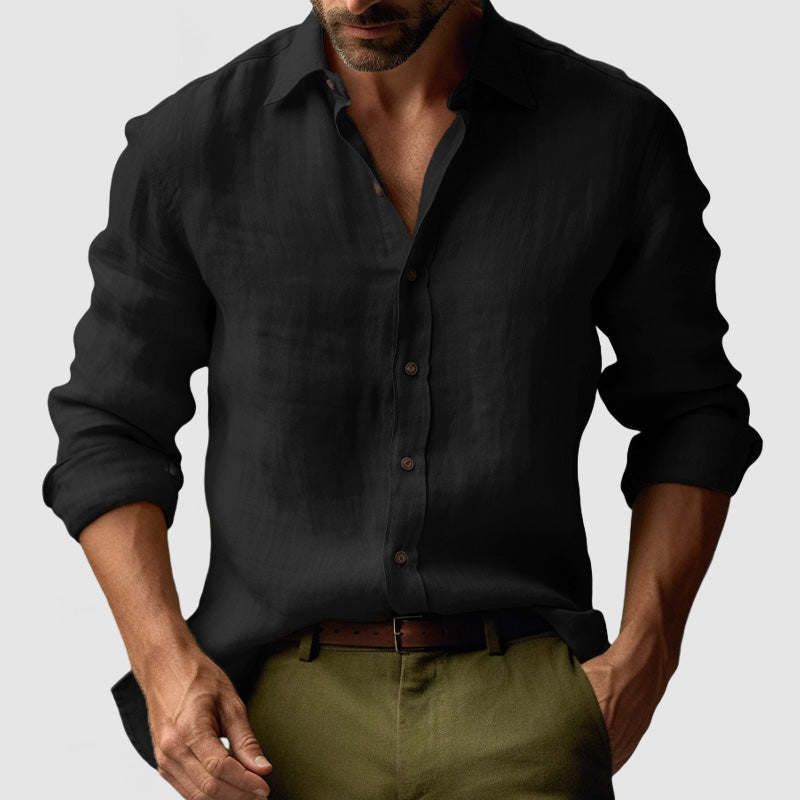 Nova Herren Vintage Button Up Hemd Stil Klassisch Locker