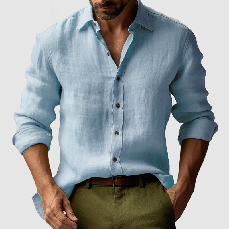 Nova Herren Vintage Button Up Hemd Stil Klassisch Locker