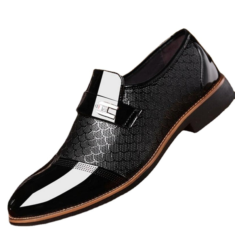 Herren Dressschuhe Aus Lackleder Schnürbare Formelle Fußbekleidung