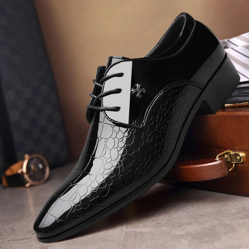 Herren Glänzende Patent Oxford Schnürschuhe - Formelle Schuhe
