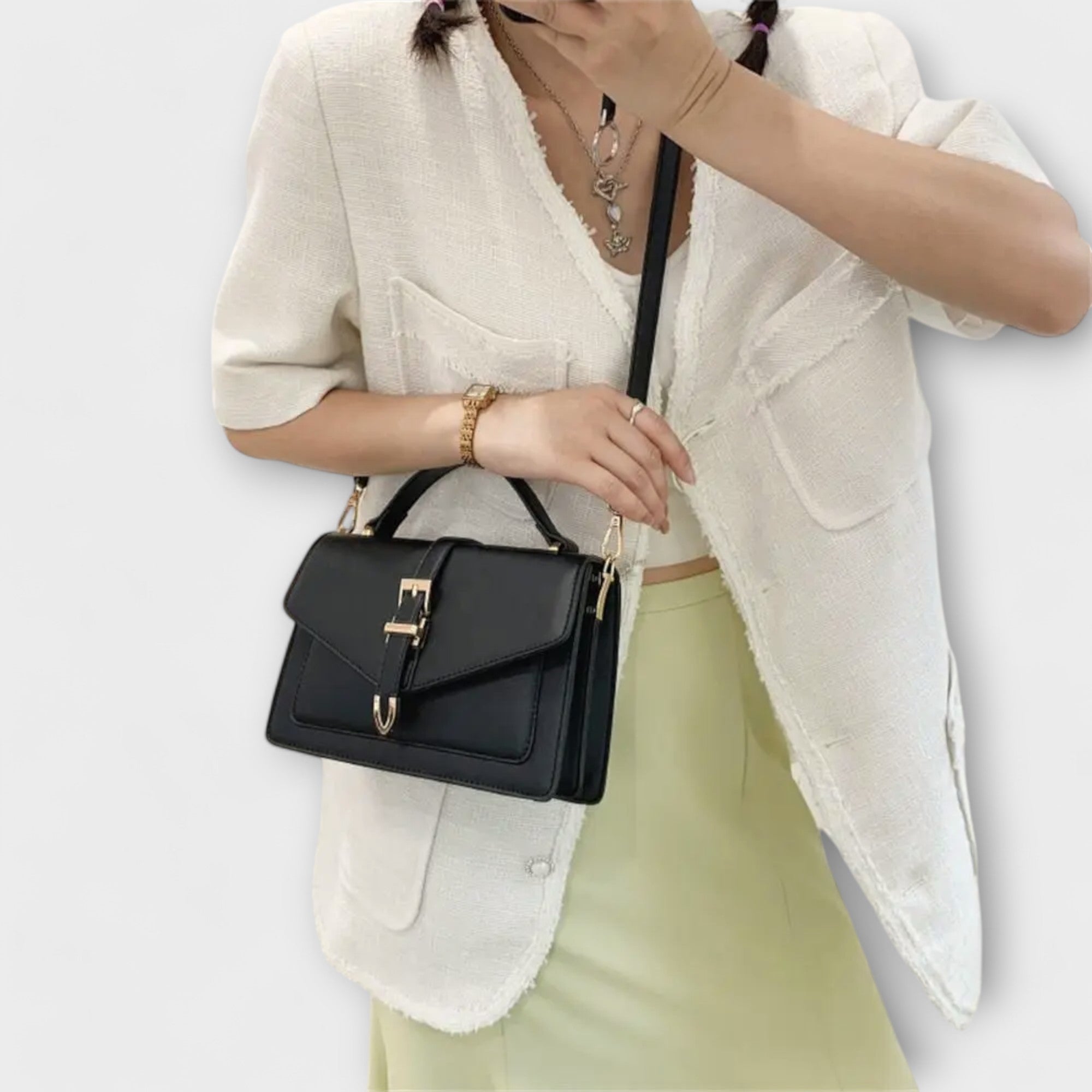 Nova Damen Klassische Elegante Strukturierte Schultertasche