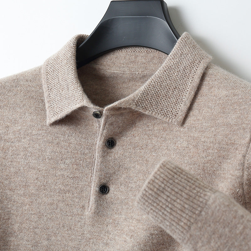 Weiches Langarm-Polohemd Mit Klassischer Passform Für Smart Casual