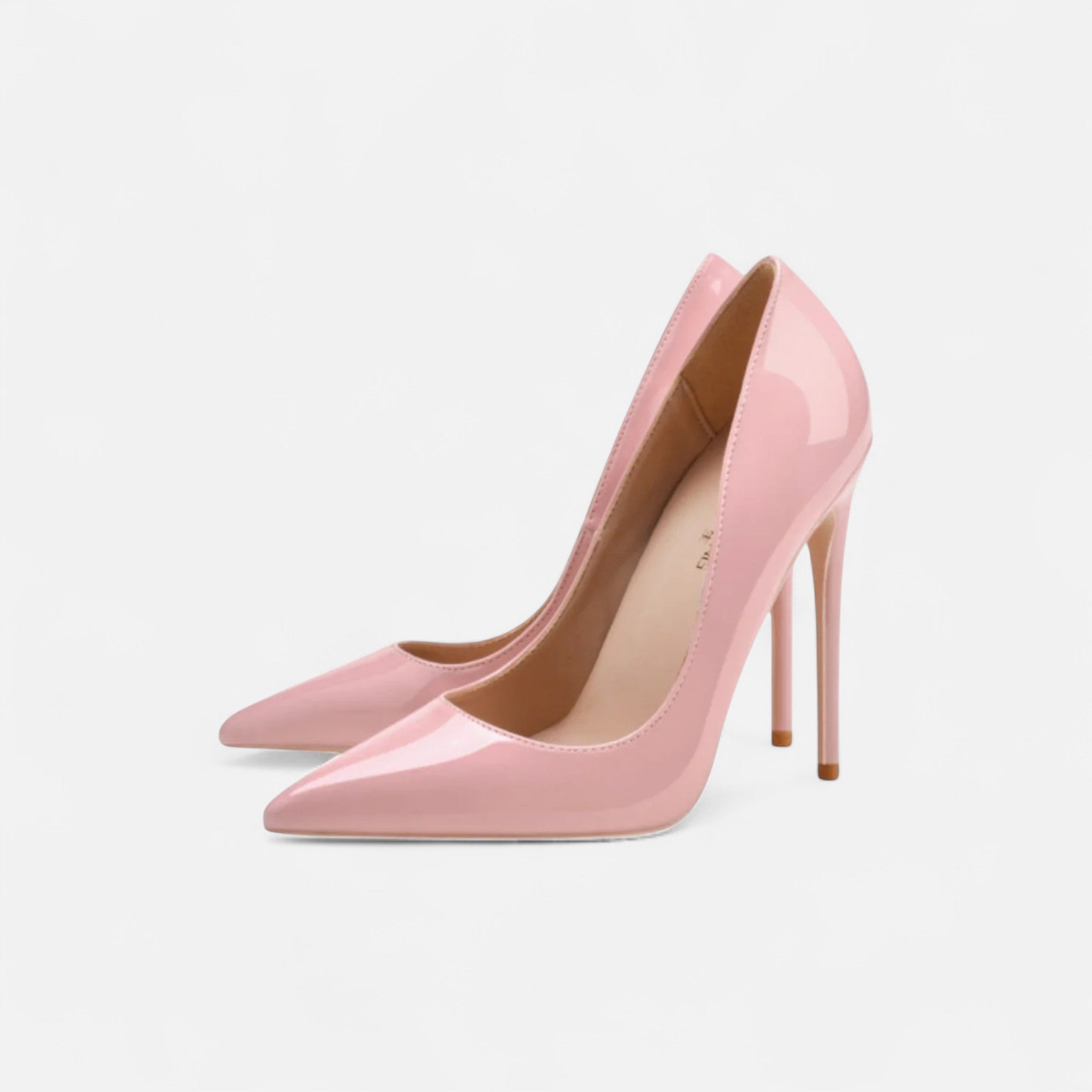 Damen Stiletto-Absätze Spitz Zulaufende Lack-Pumps Zum Hineinschlüpfen