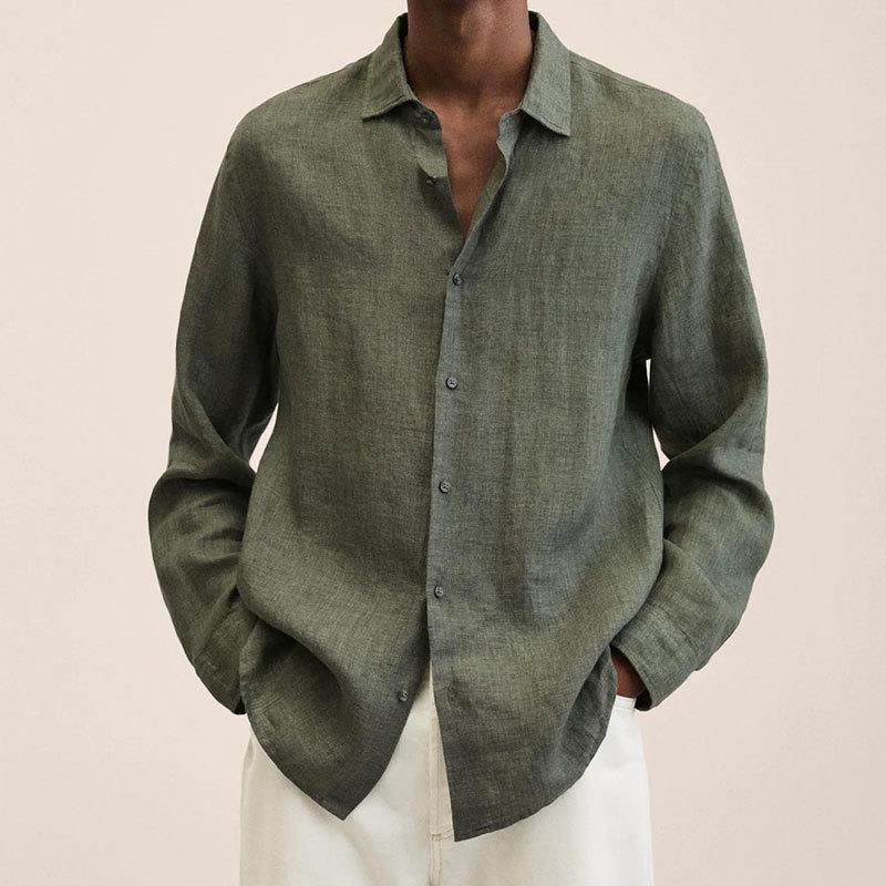 Nolan Klassisches Button Down Langarmhemd Für Herren