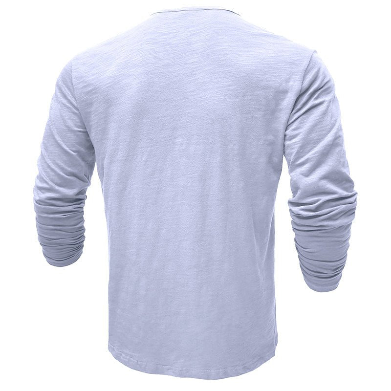 NovaLine Herren Langarm-Henley-Shirt Stilvolle Alltags-Option
