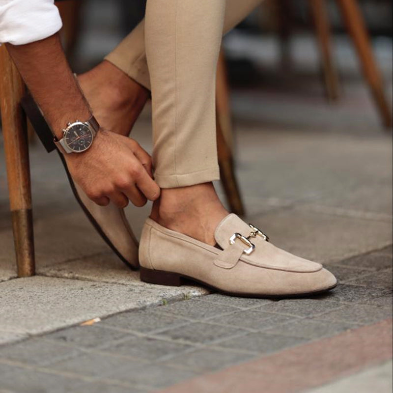 Herren Slipper Mit Mandelförmiger Spitze Pferdebit Halbformelle Eleganz