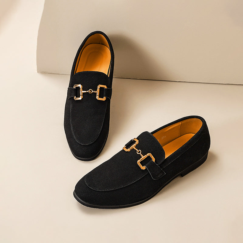 Herren Slipper Mit Mandelförmiger Spitze Pferdebit Halbformelle Eleganz