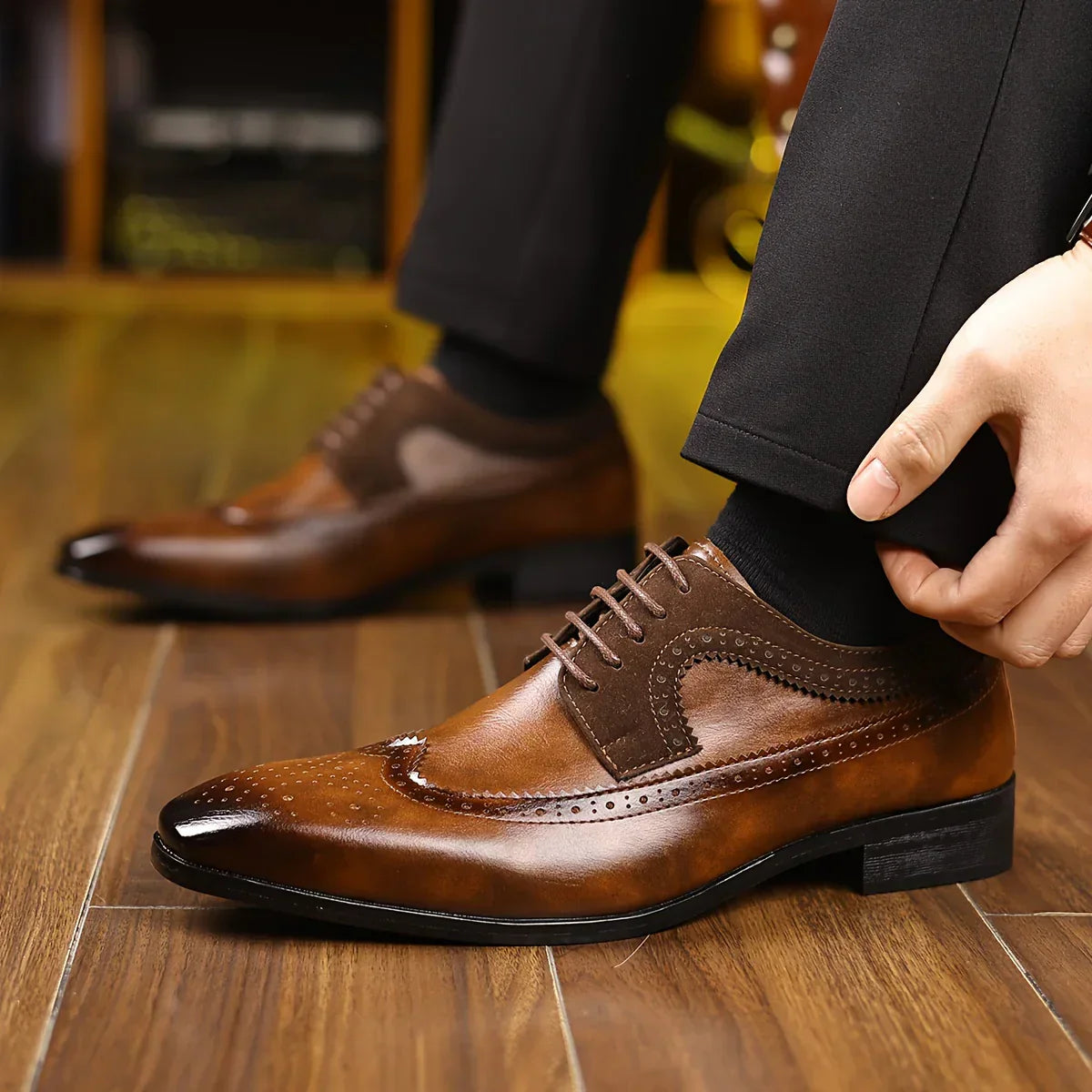 Herren Klassische Anzugschuhe Mit Elegantem Design Für Den Alltag