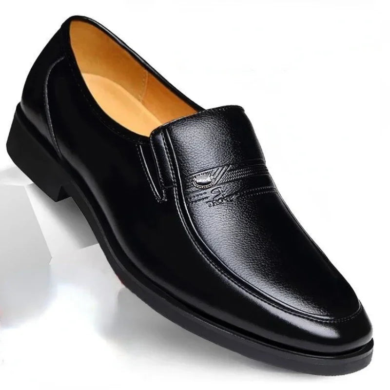 Herren Klassische Penny Loafers Mit Glänzendem Finish