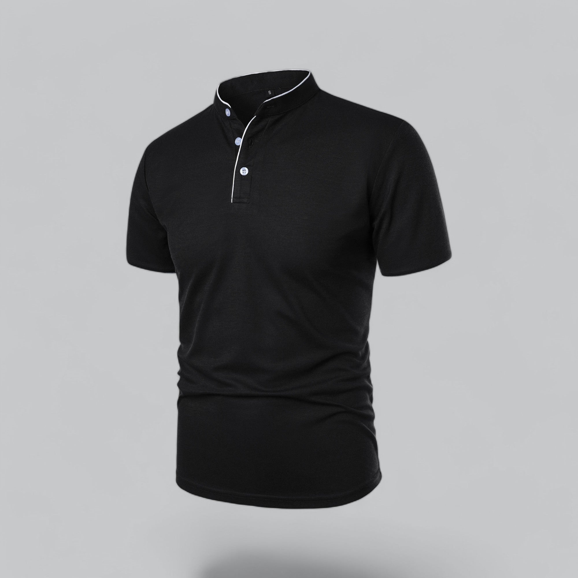 Herren Poloshirt Ohne Kragen Zeitloses Essential Im Old Money Stil