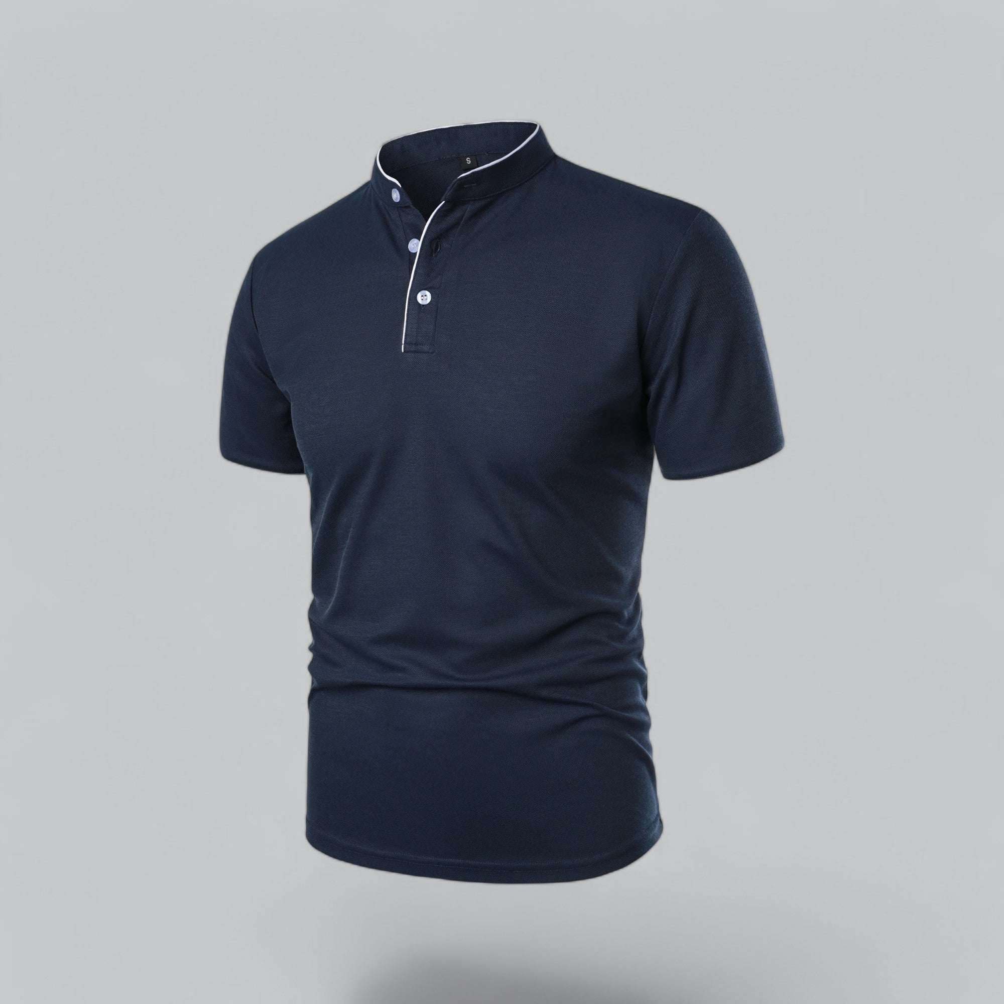 Herren Poloshirt Ohne Kragen Zeitloses Essential Im Old Money Stil