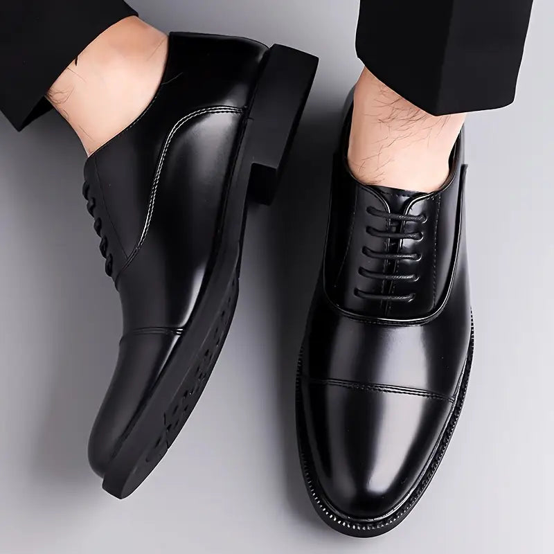 Herren Glänzende Oxfords Klassische Schnürschuhe Für Das Büro