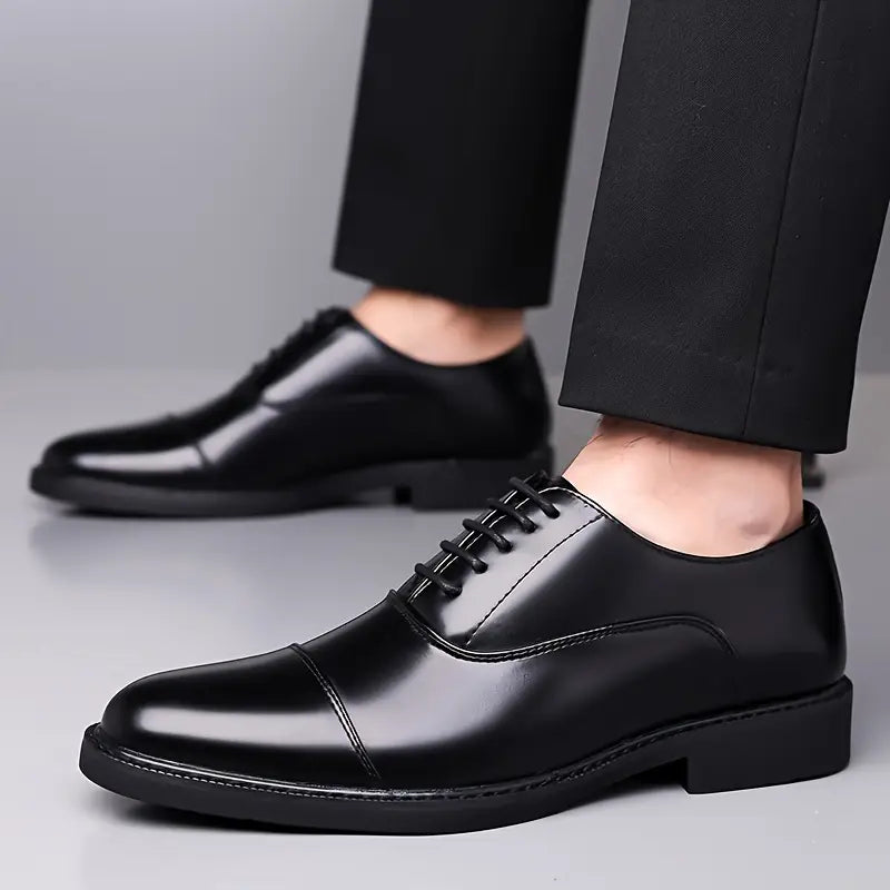 Herren Glänzende Oxfords Klassische Schnürschuhe Für Das Büro