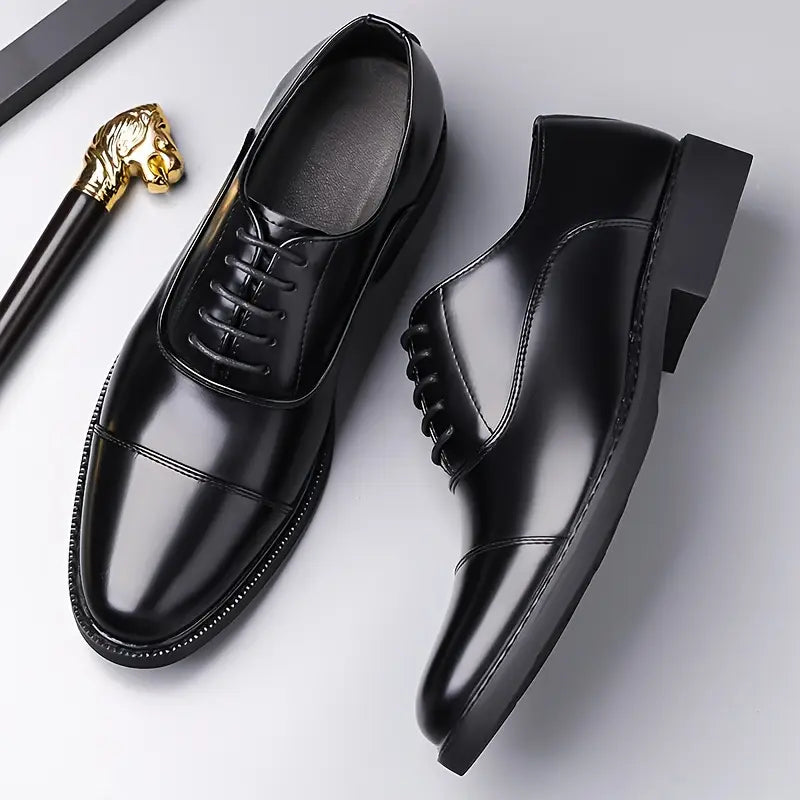 Herren Glänzende Oxfords Klassische Schnürschuhe Für Das Büro