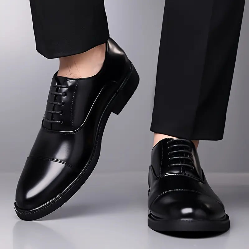 Herren Glänzende Oxfords Klassische Schnürschuhe Für Das Büro