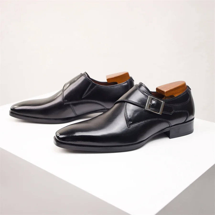 Herren Monk Strap Dress Schuhe Im Italienischen Stil Mit Schnallen Detail