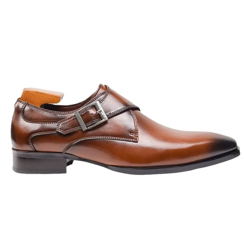 Herren Monk Strap Dress Schuhe Im Italienischen Stil Mit Schnallen Detail