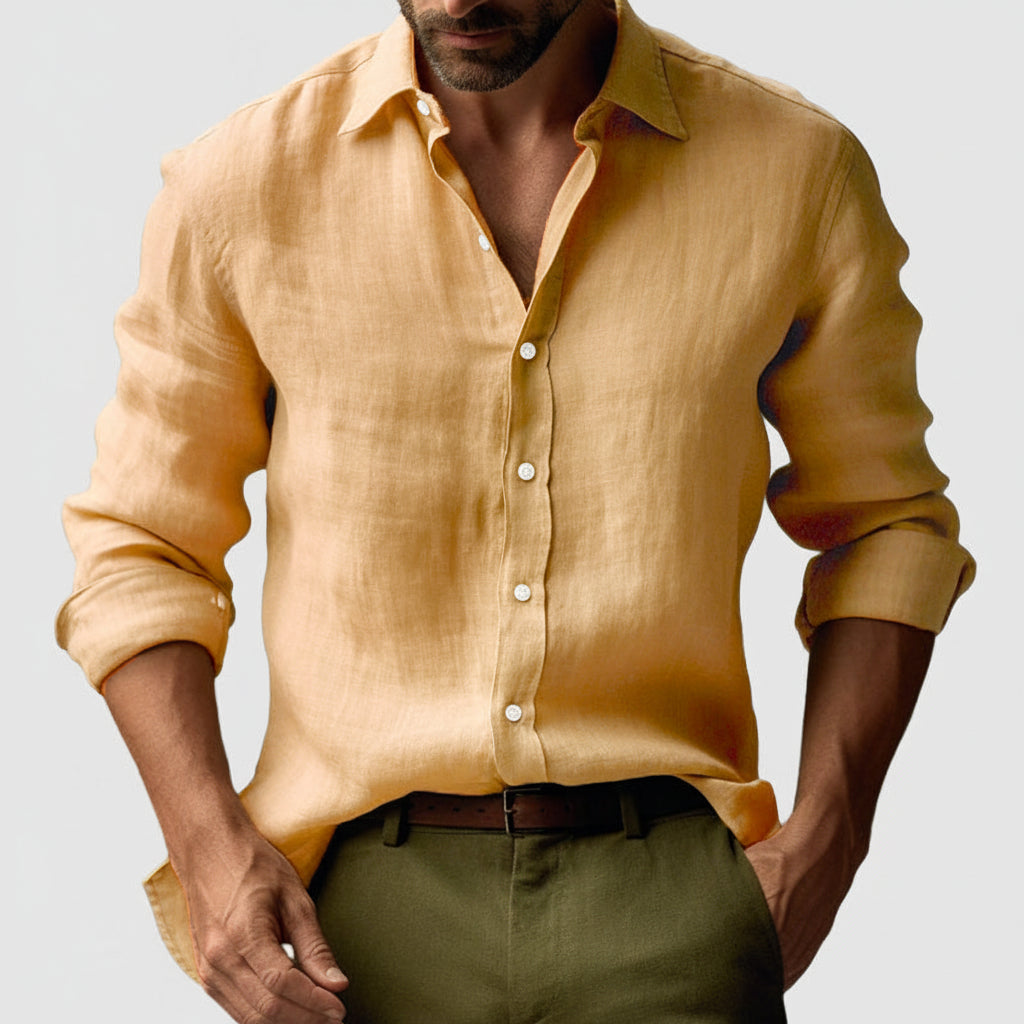 Nova Herren Vintage Button Up Hemd Stil Klassisch Locker