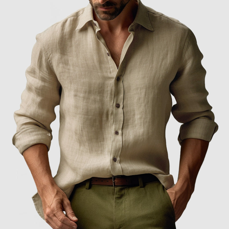 Nova Herren Vintage Button Up Hemd Stil Klassisch Locker