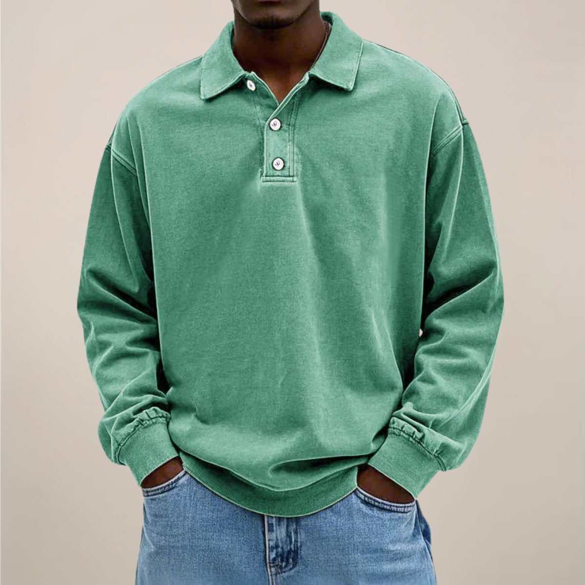 Herren Langarm Polohemd Für Entspanntes Smart-Casual-Essential