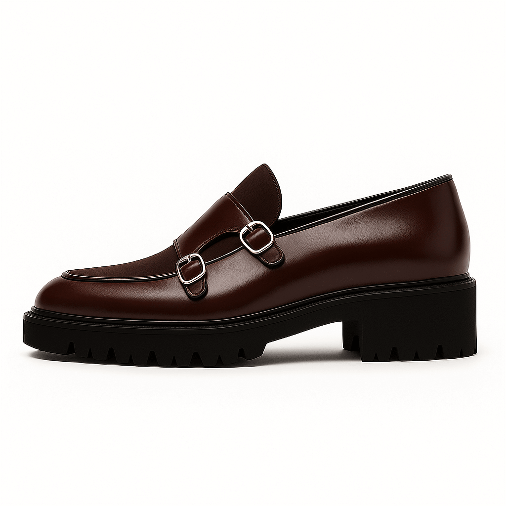 Herren Doppel-Schnallen Slipper - Moderner Dressschuh Stil