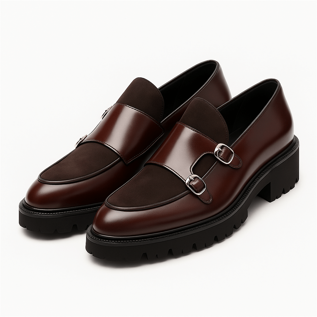 Herren Doppel-Schnallen Slipper - Moderner Dressschuh Stil