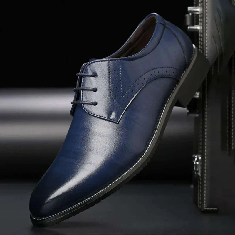 Herren Oxford Schnürschuhe Mit Brogue-Detail Und Geschlossene Schnürung