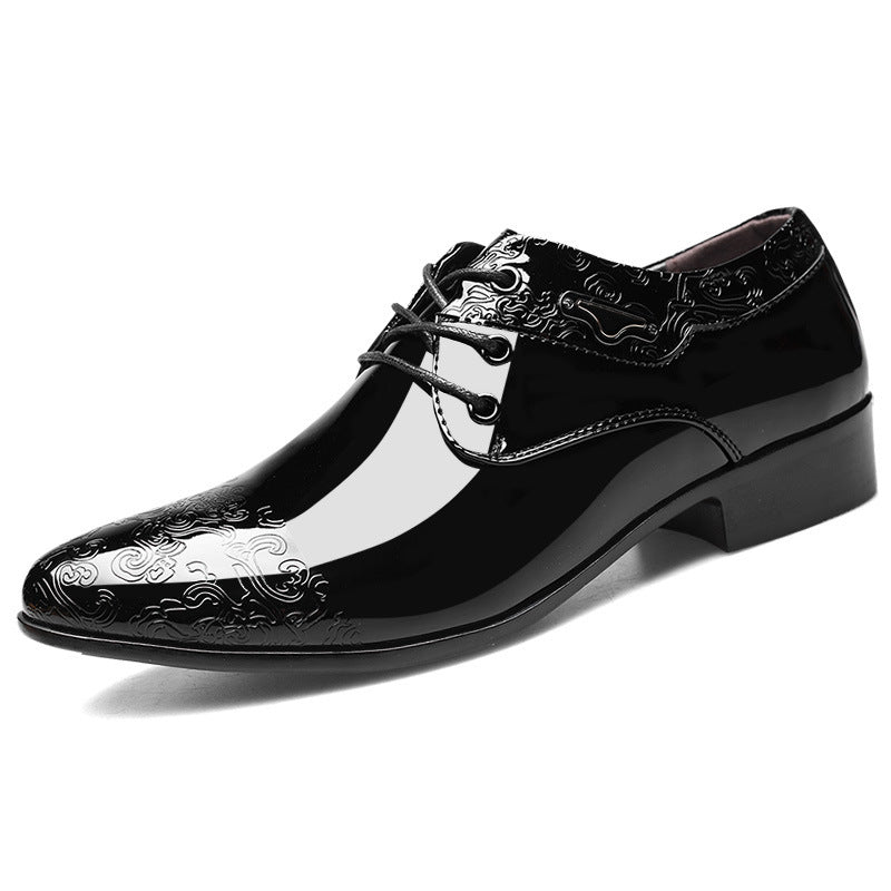 Herren Patent Derby Schuhe Mit Prägung Und Formelle Schnürung