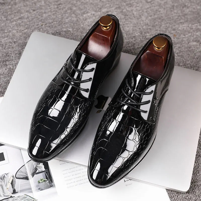 Herren Glänzende Patent Oxford Schnürschuhe - Formelle Schuhe