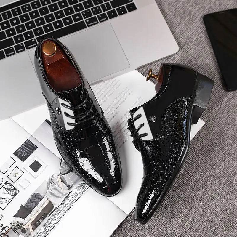 Herren Glänzende Patent Oxford Schnürschuhe - Formelle Schuhe