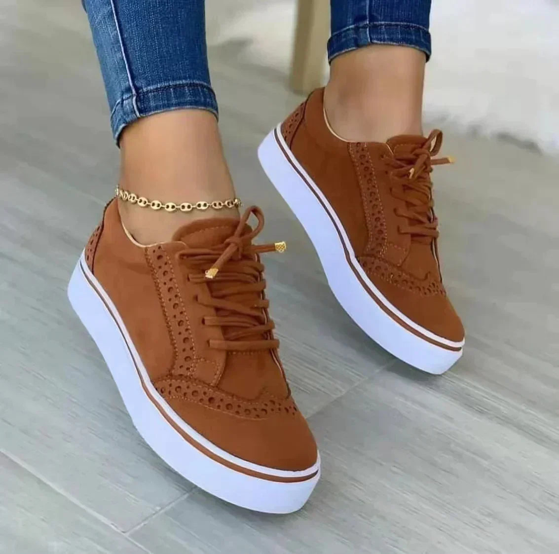 Livia Damen Lässige Plateau Sneakers Für Den Alltag