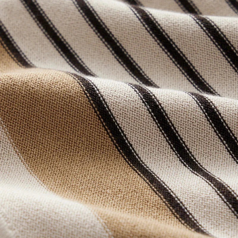 Polo-Shirt Für Herren Mit Streifen Und Kurzen Ärmeln – Frühling, Sommer
