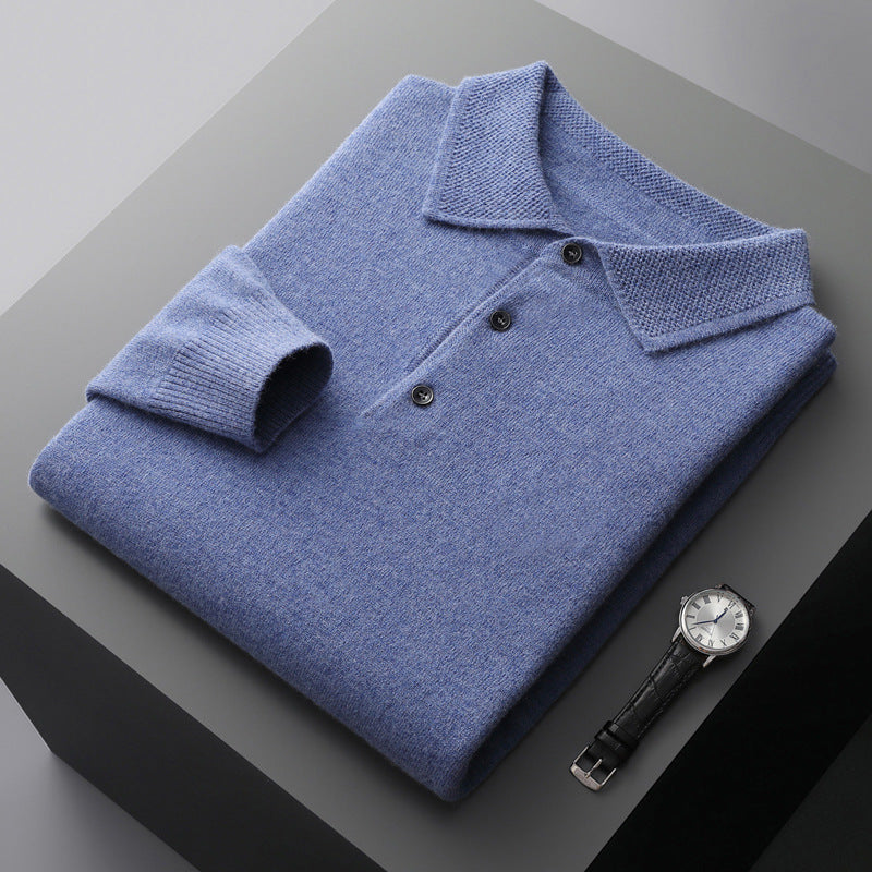 Weiches Langarm-Polohemd Mit Klassischer Passform Für Smart Casual
