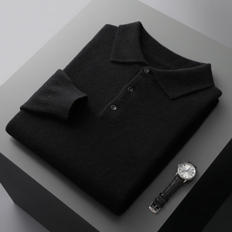 Weiches Langarm-Polohemd Mit Klassischer Passform Für Smart Casual