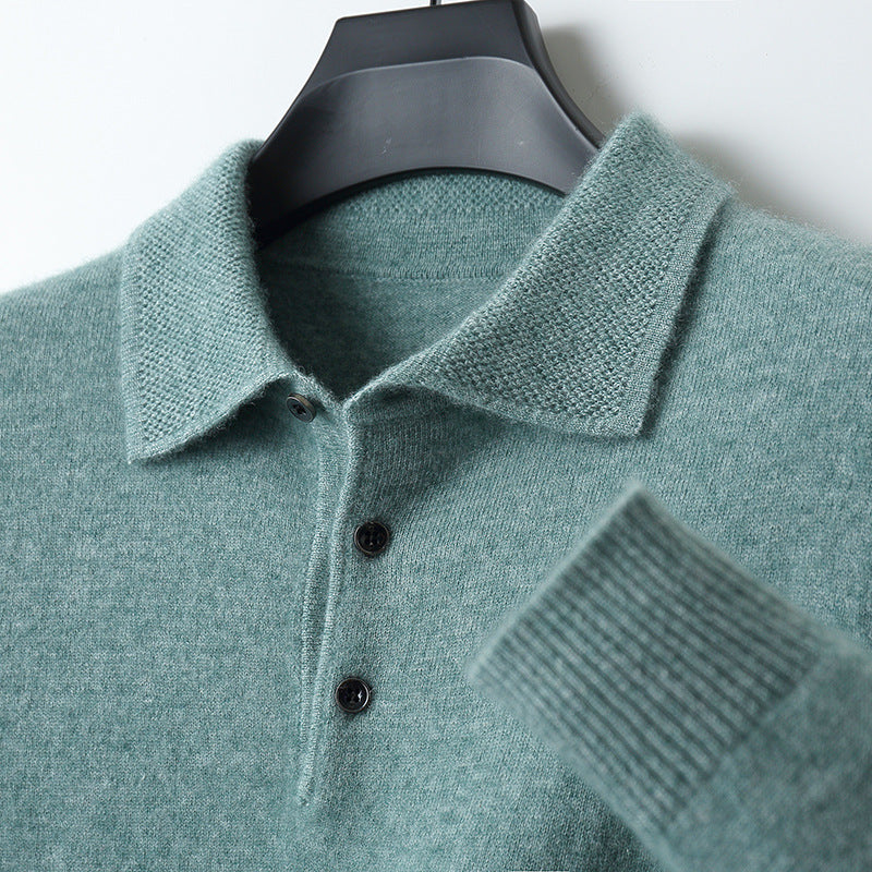 Weiches Langarm-Polohemd Mit Klassischer Passform Für Smart Casual
