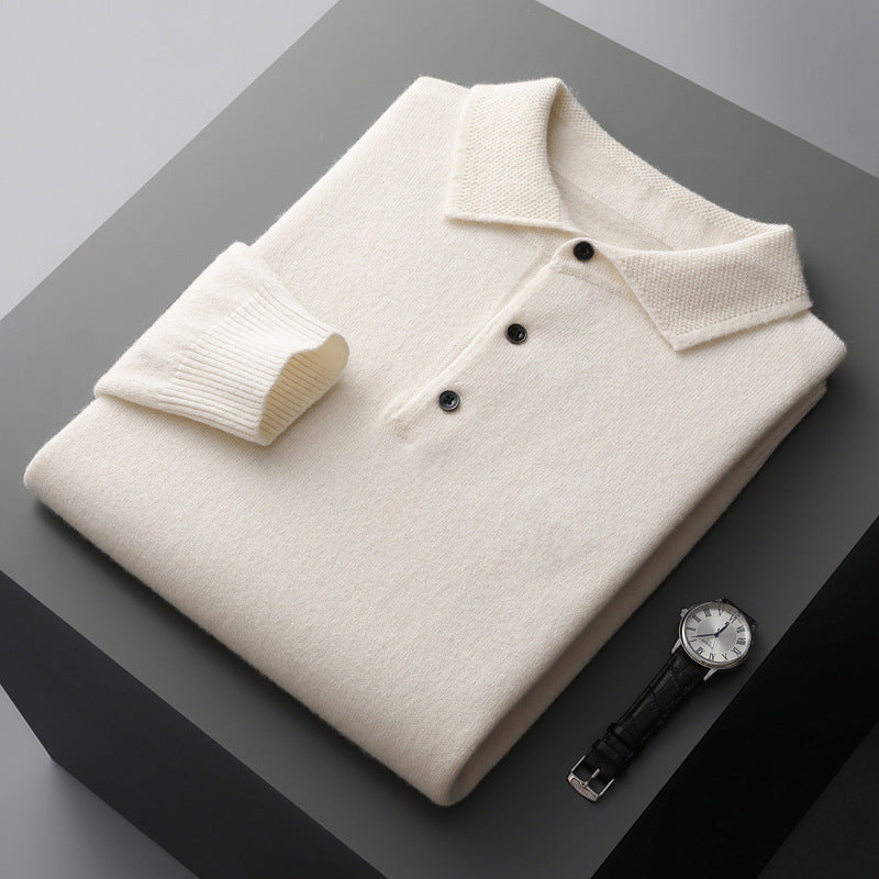 Weiches Langarm-Polohemd Mit Klassischer Passform Für Smart Casual