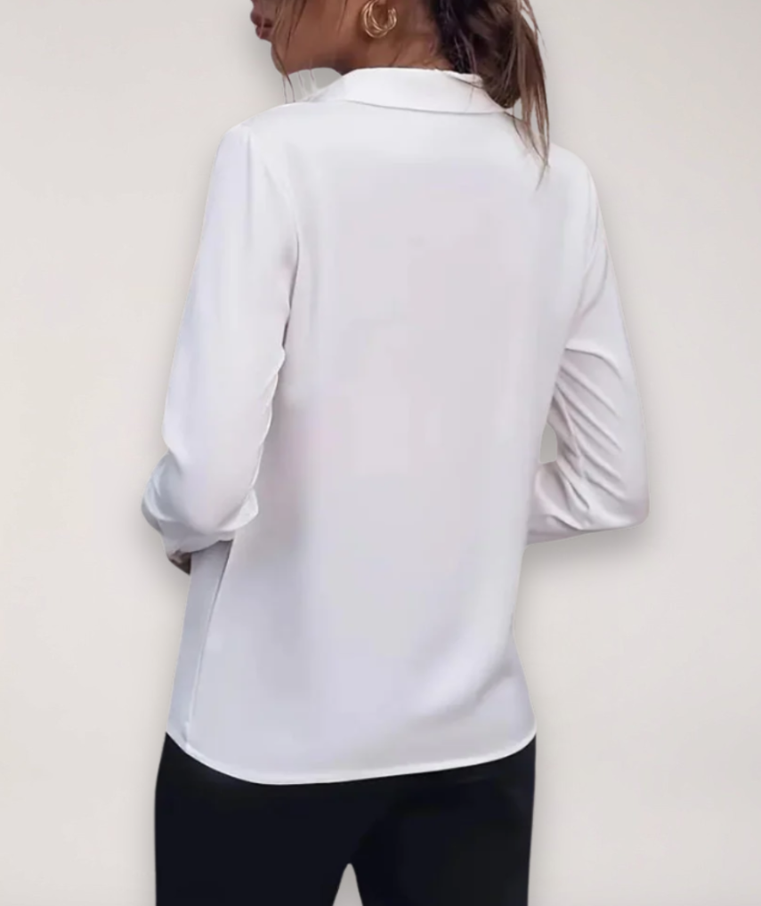 Elegantes Button-Up Hemd für Arbeit und Freizeit - Damen Maßbluse